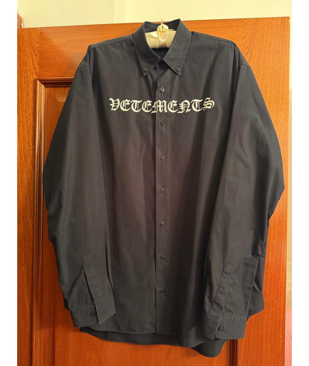 VETEMENTS Черная хлопковая рубашка, фото 7