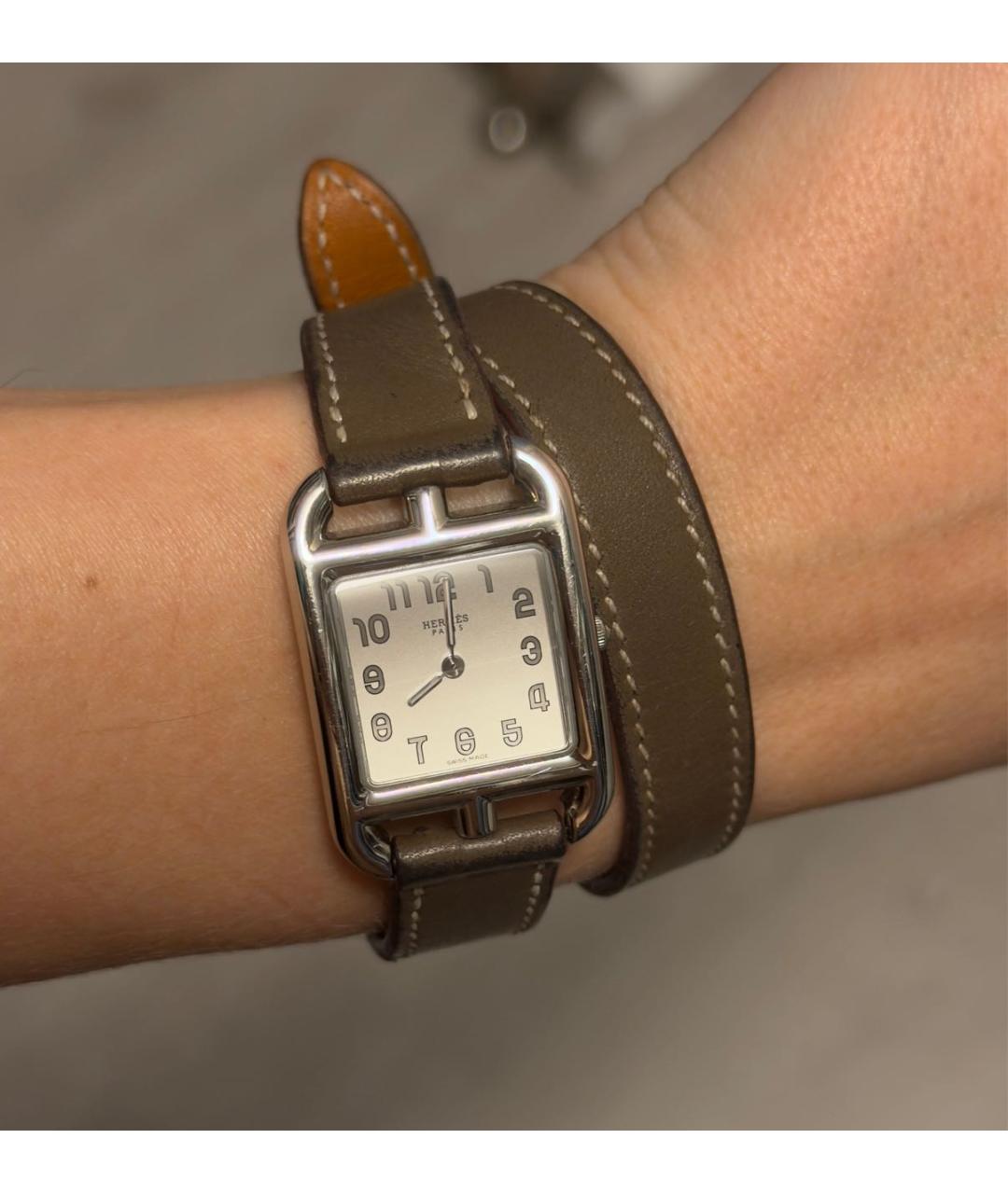 HERMES Серебряные металлические часы, фото 5
