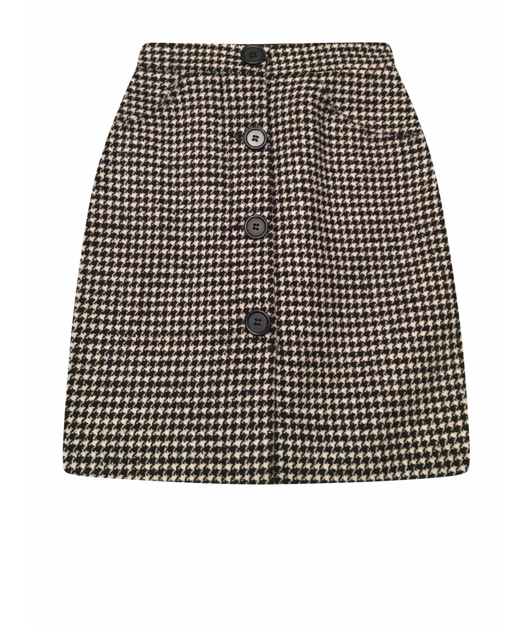 MAJE Мульти шерстяная юбка мини, фото 1