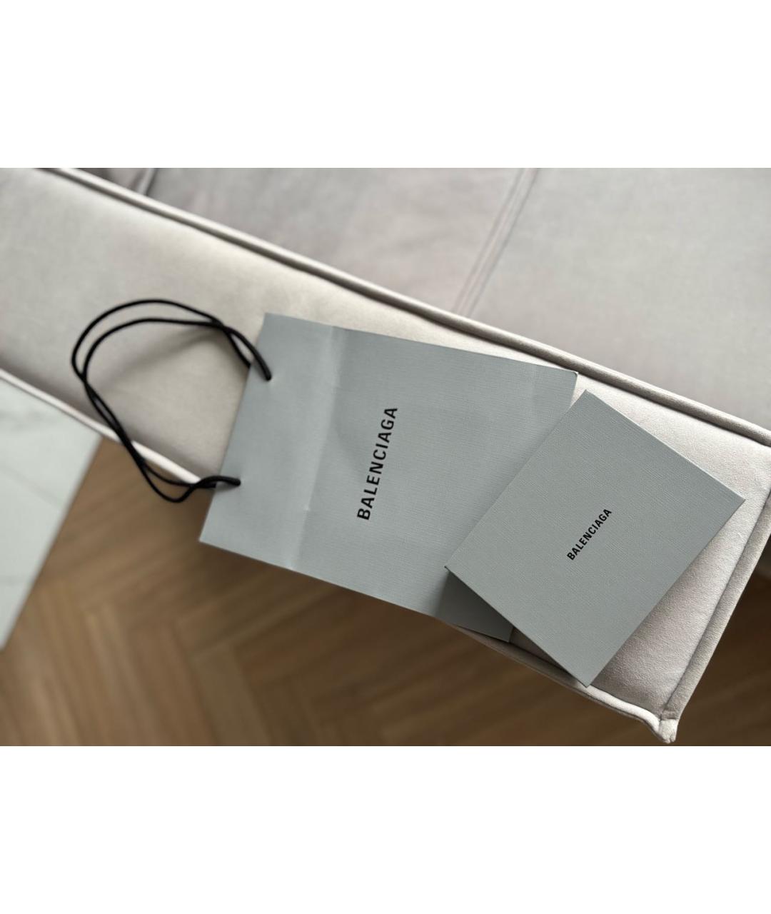 BALENCIAGA Черный кожаный кардхолдер, фото 5