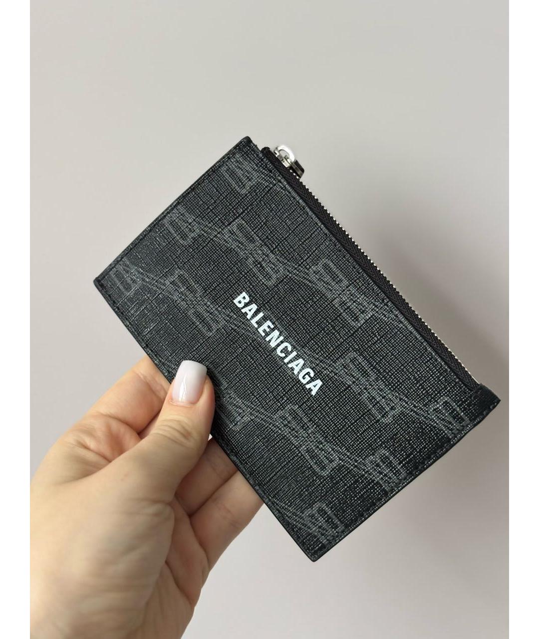 BALENCIAGA Черный кожаный кардхолдер, фото 6