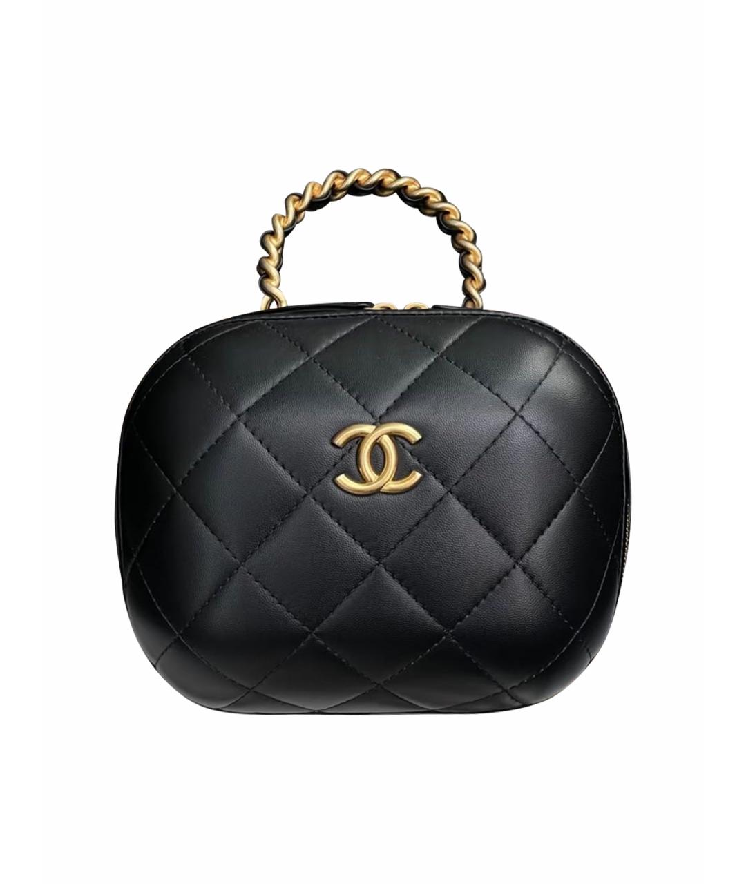 CHANEL Черная кожаная сумка через плечо, фото 1