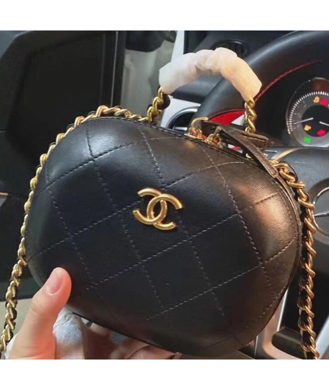 CHANEL Черная кожаная сумка через плечо, фото 3