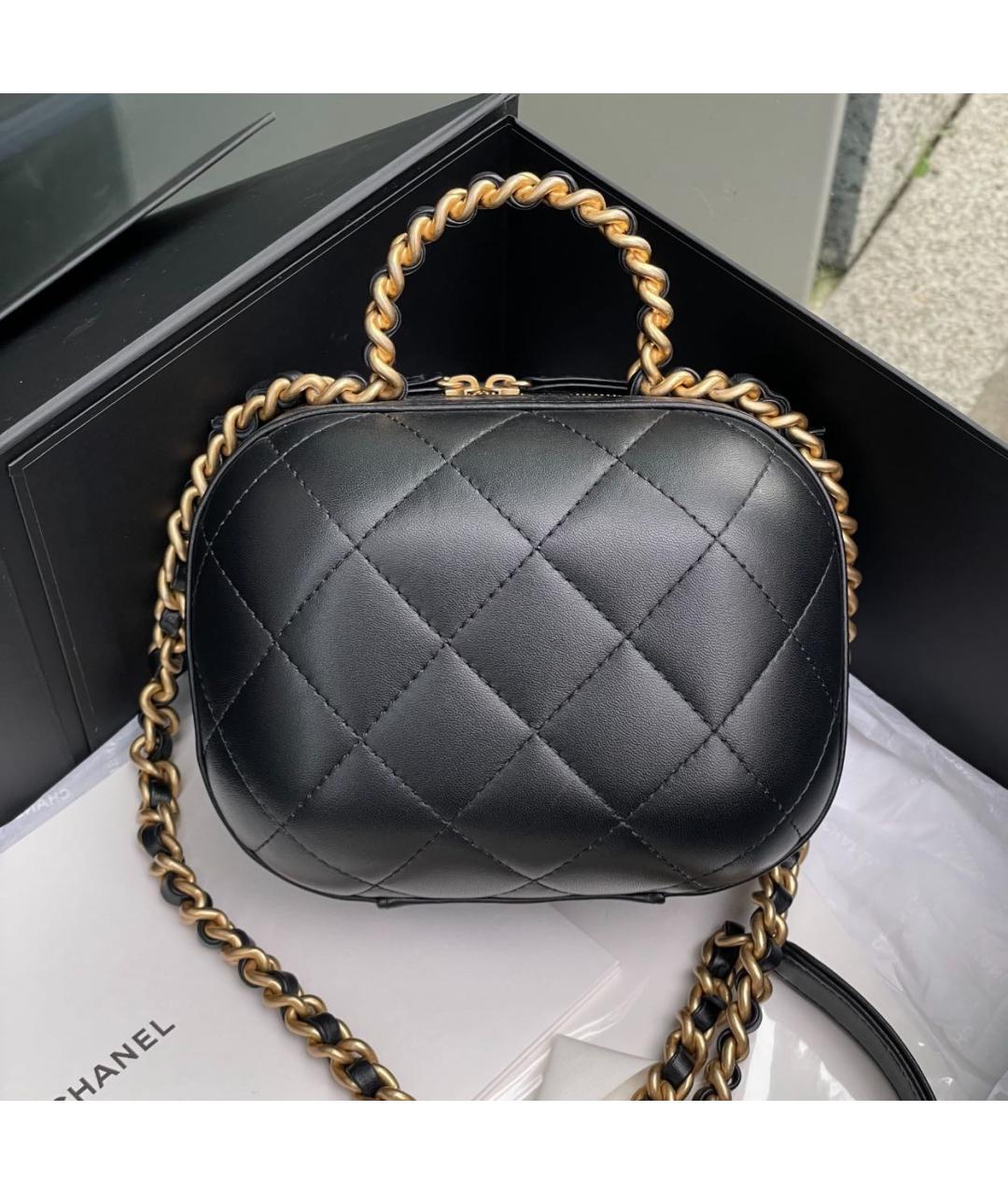 CHANEL Черная кожаная сумка через плечо, фото 2