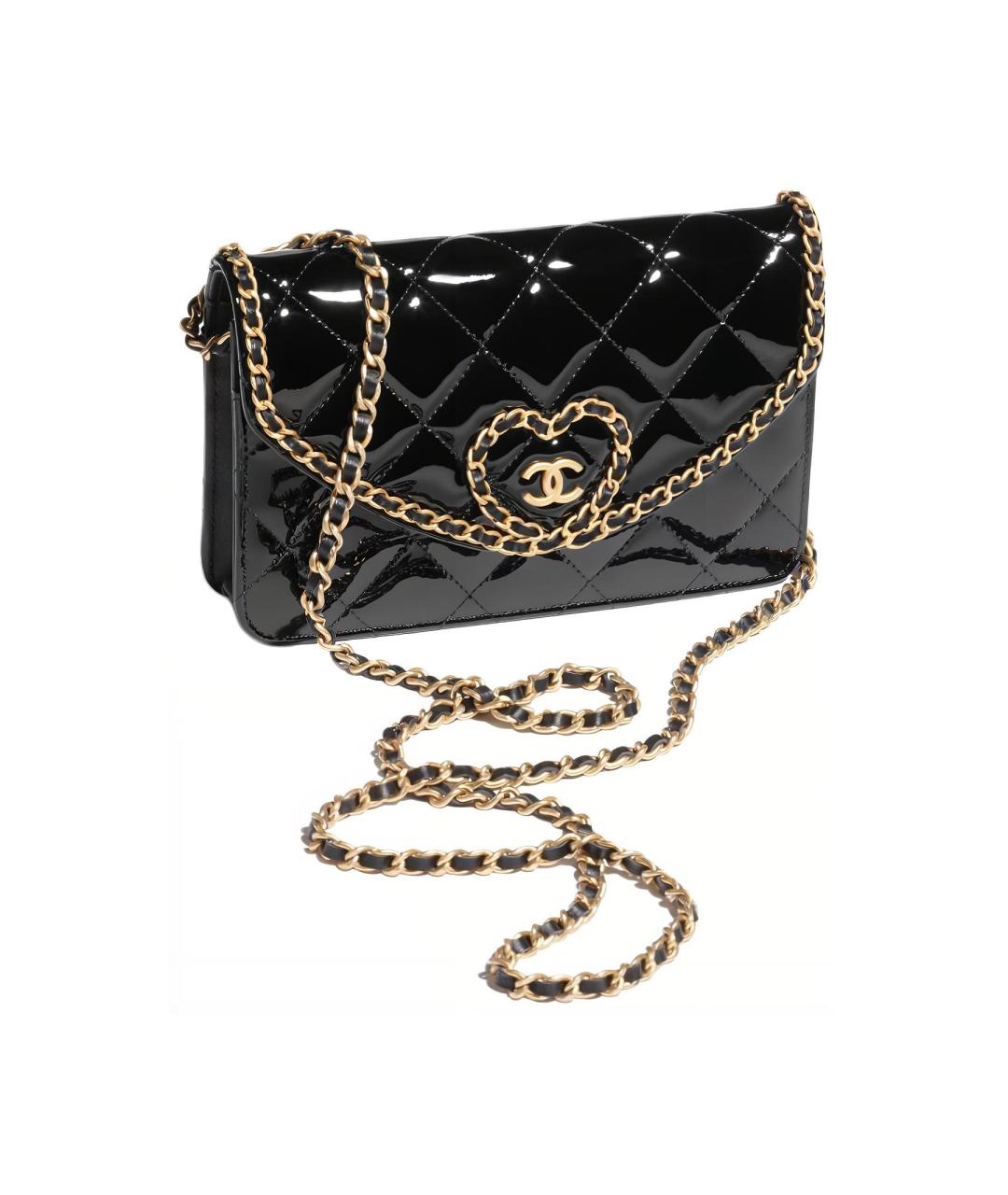 CHANEL Черный кожаный кошелек, фото 1