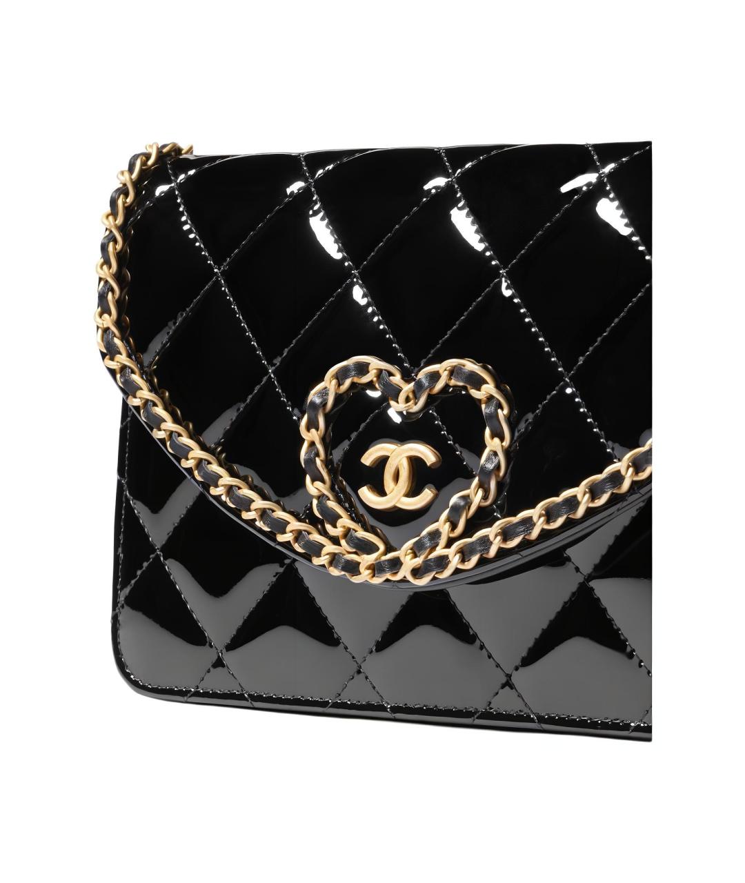 CHANEL Черный кожаный кошелек, фото 3