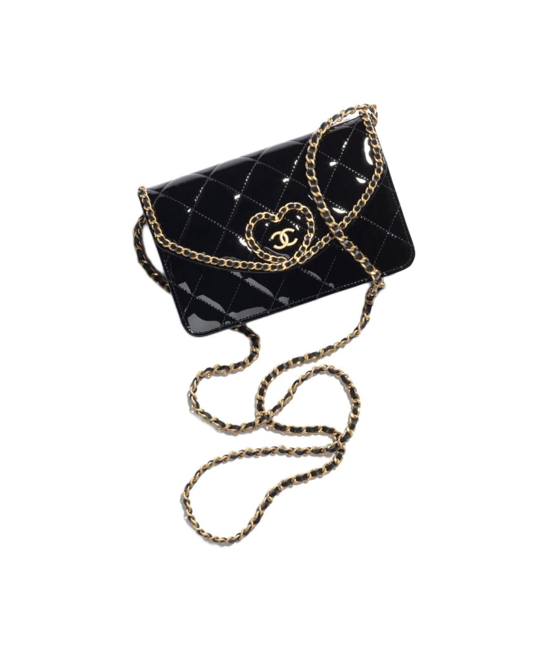 CHANEL Черный кожаный кошелек, фото 2