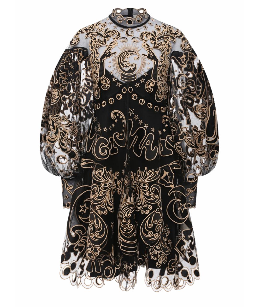 ZIMMERMANN Черное полиэстеровое коктейльное платье, фото 1