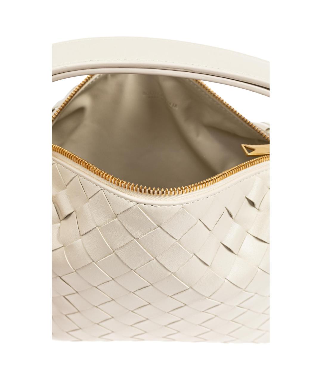 BOTTEGA VENETA Бежевая кожаная сумка через плечо, фото 4