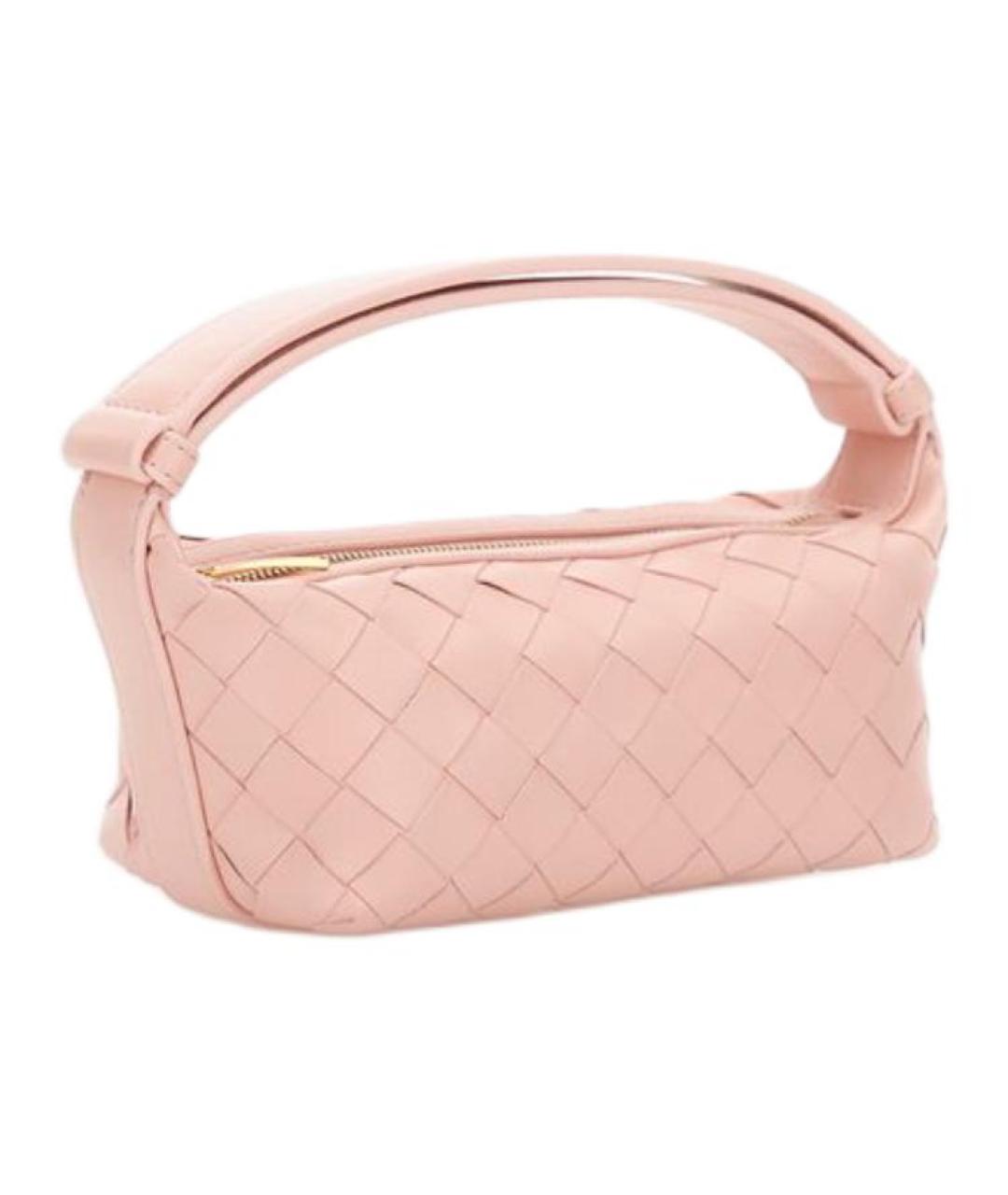 BOTTEGA VENETA Розовая кожаная сумка с короткими ручками, фото 2
