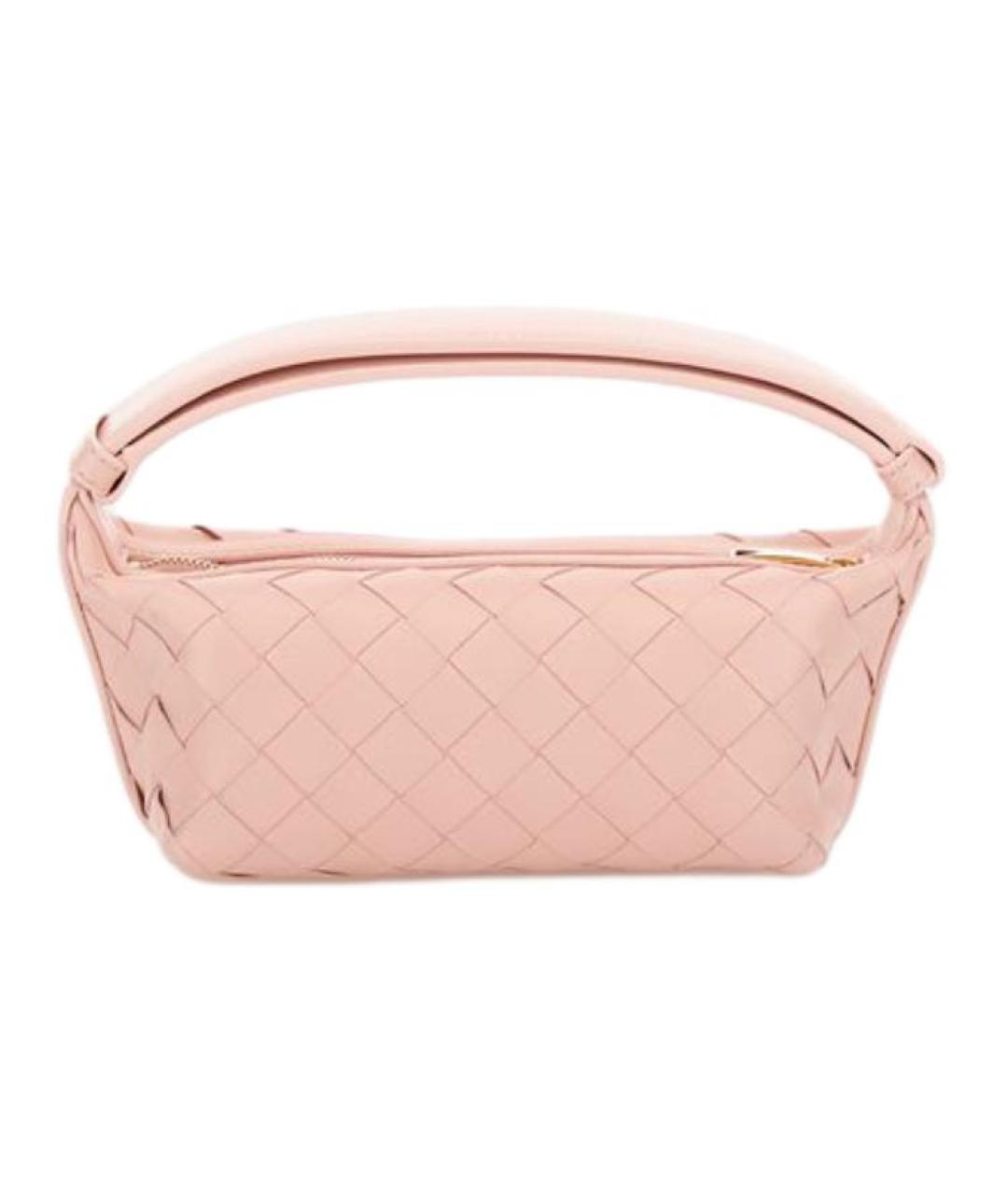 BOTTEGA VENETA Розовая кожаная сумка с короткими ручками, фото 1