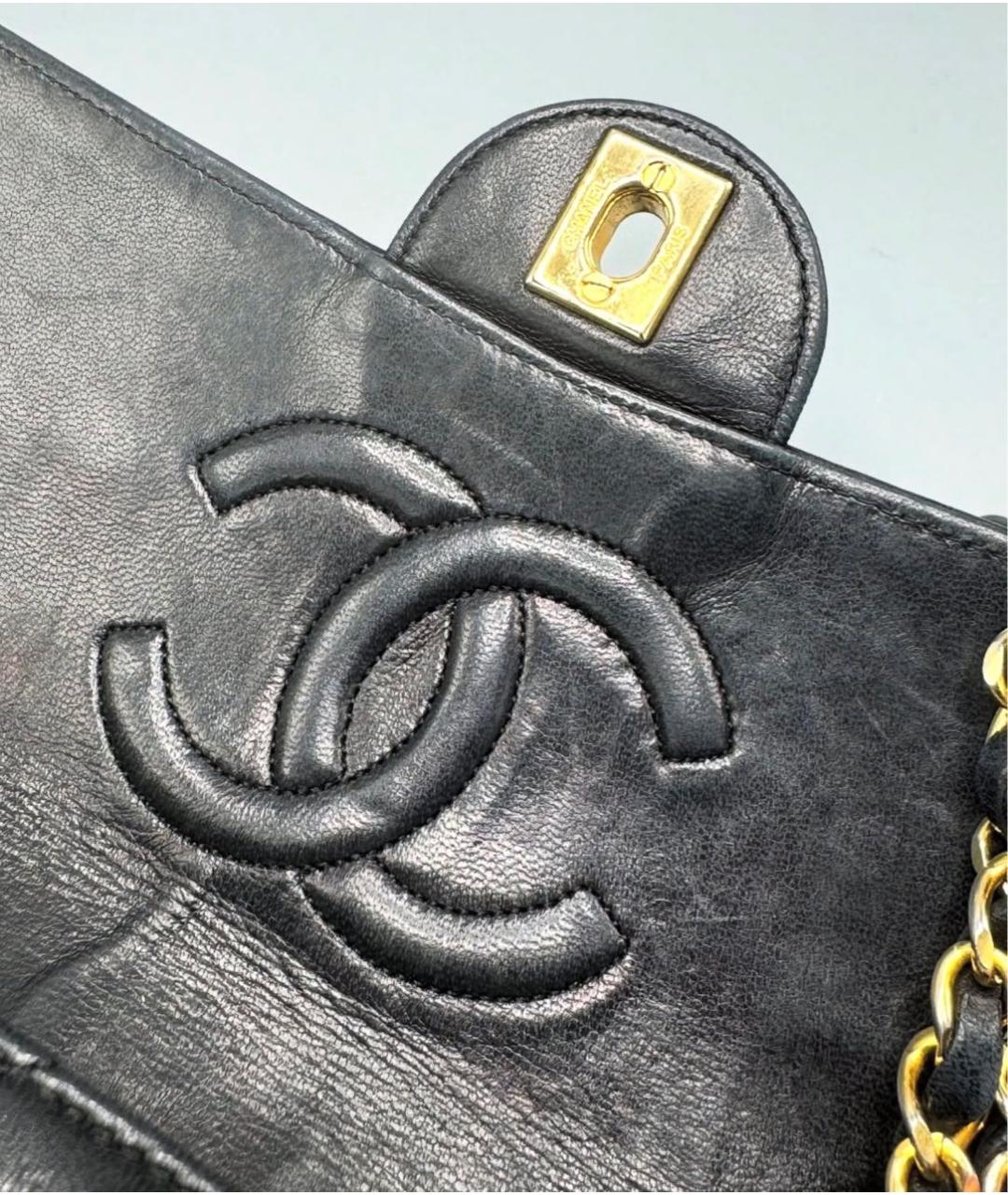 CHANEL Черная кожаная сумка через плечо, фото 3