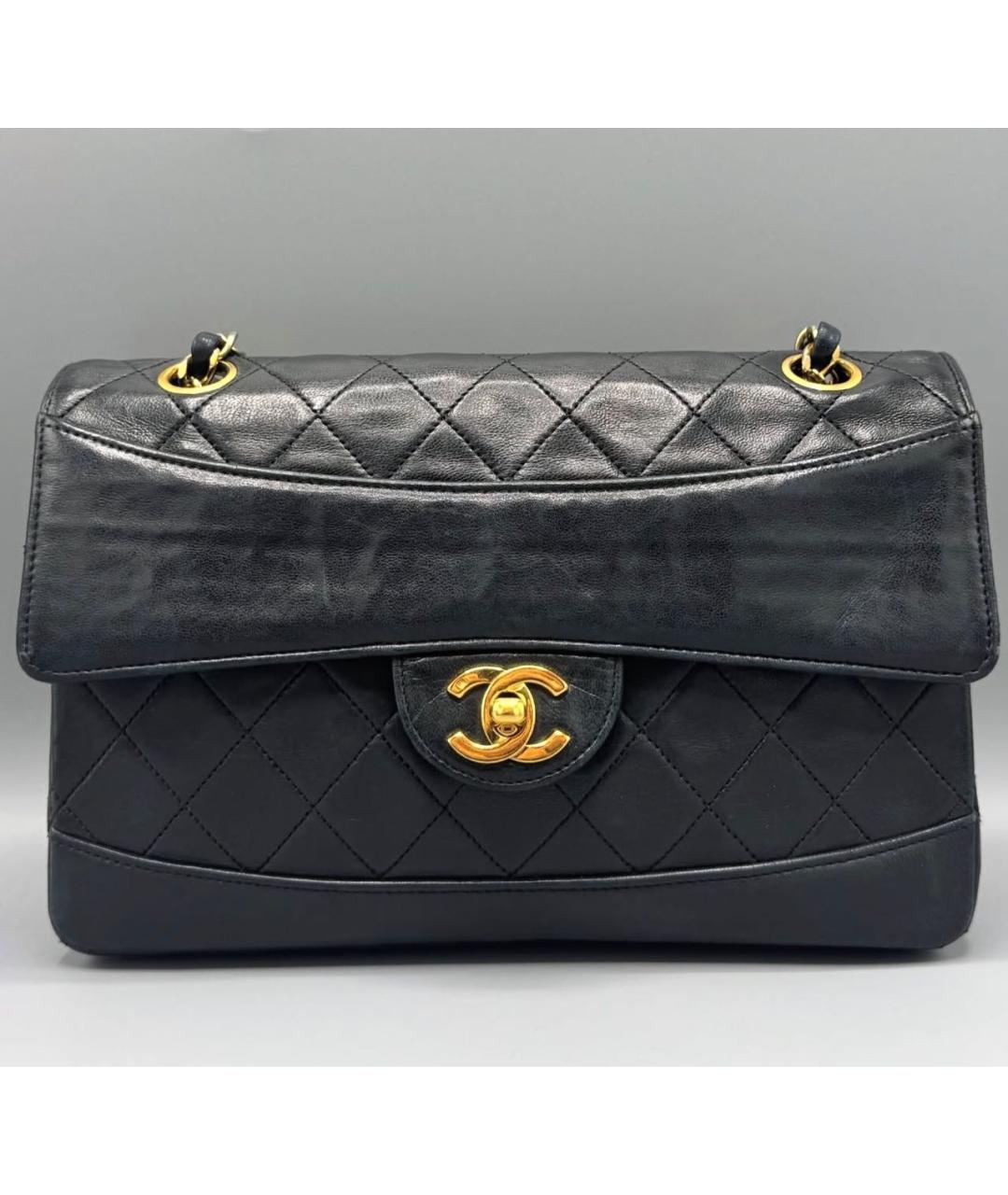 CHANEL Черная кожаная сумка через плечо, фото 5