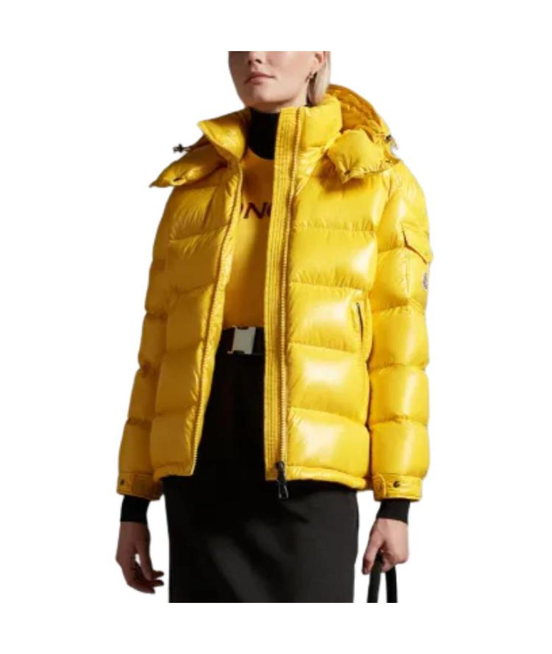 MONCLER Желтый пуховик, фото 5
