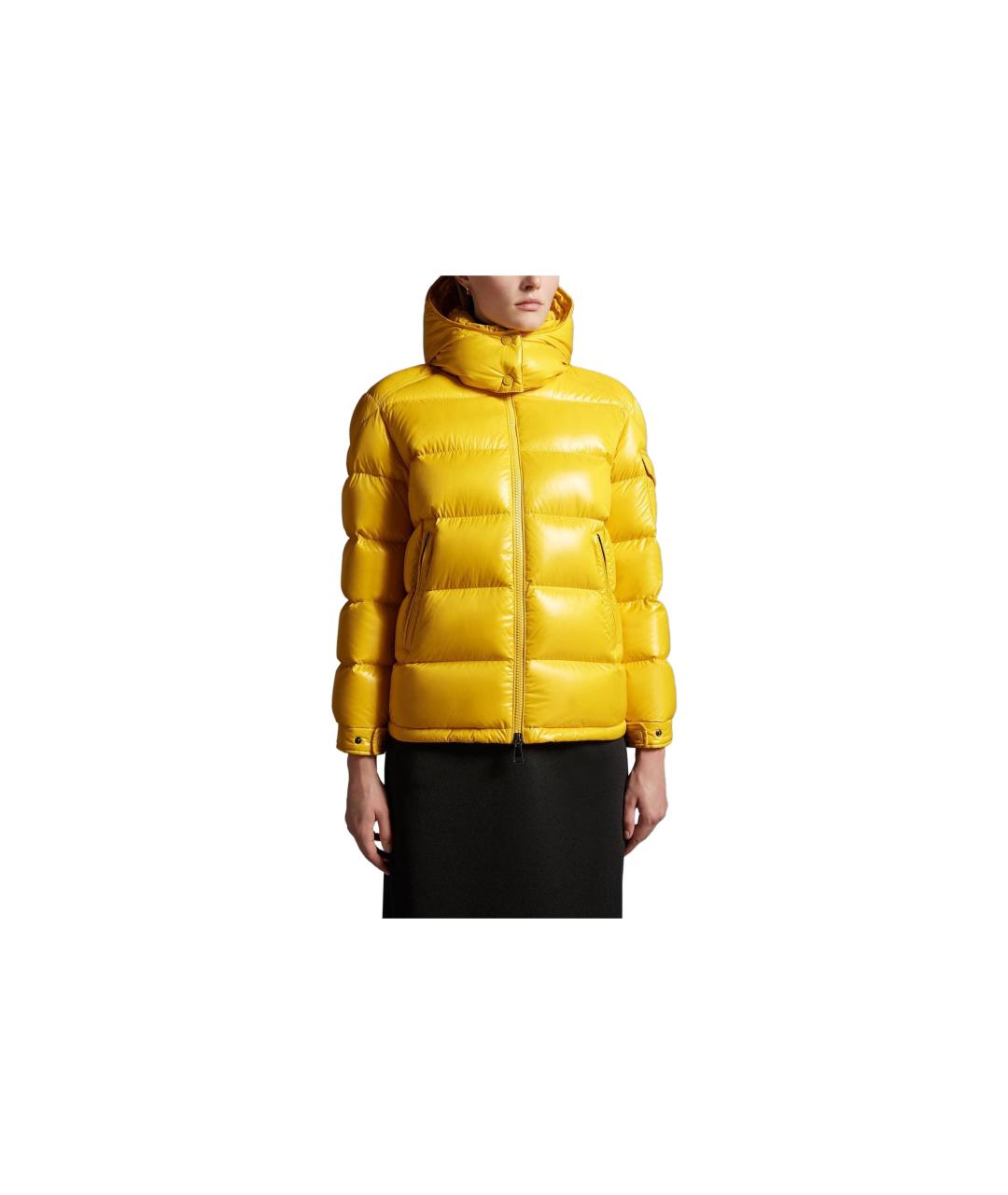 MONCLER Желтый пуховик, фото 3