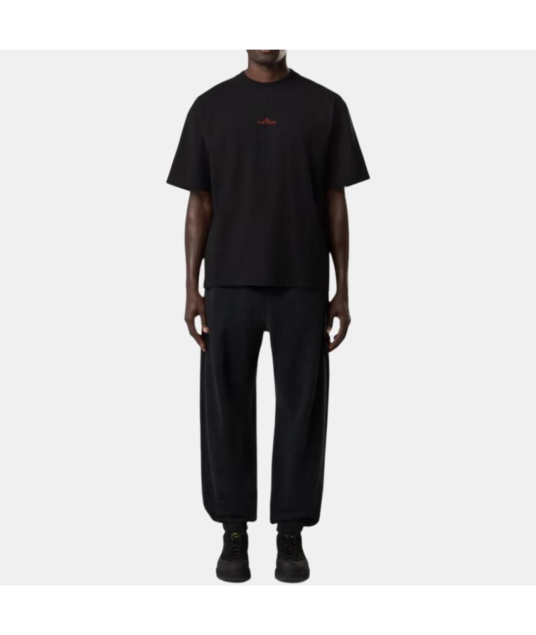 STONE ISLAND Черные повседневные брюки, фото 4