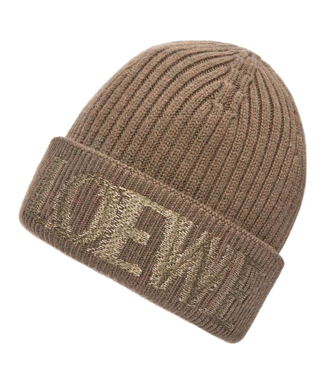 LOEWE Бежевая шерстяная шапка, фото 3