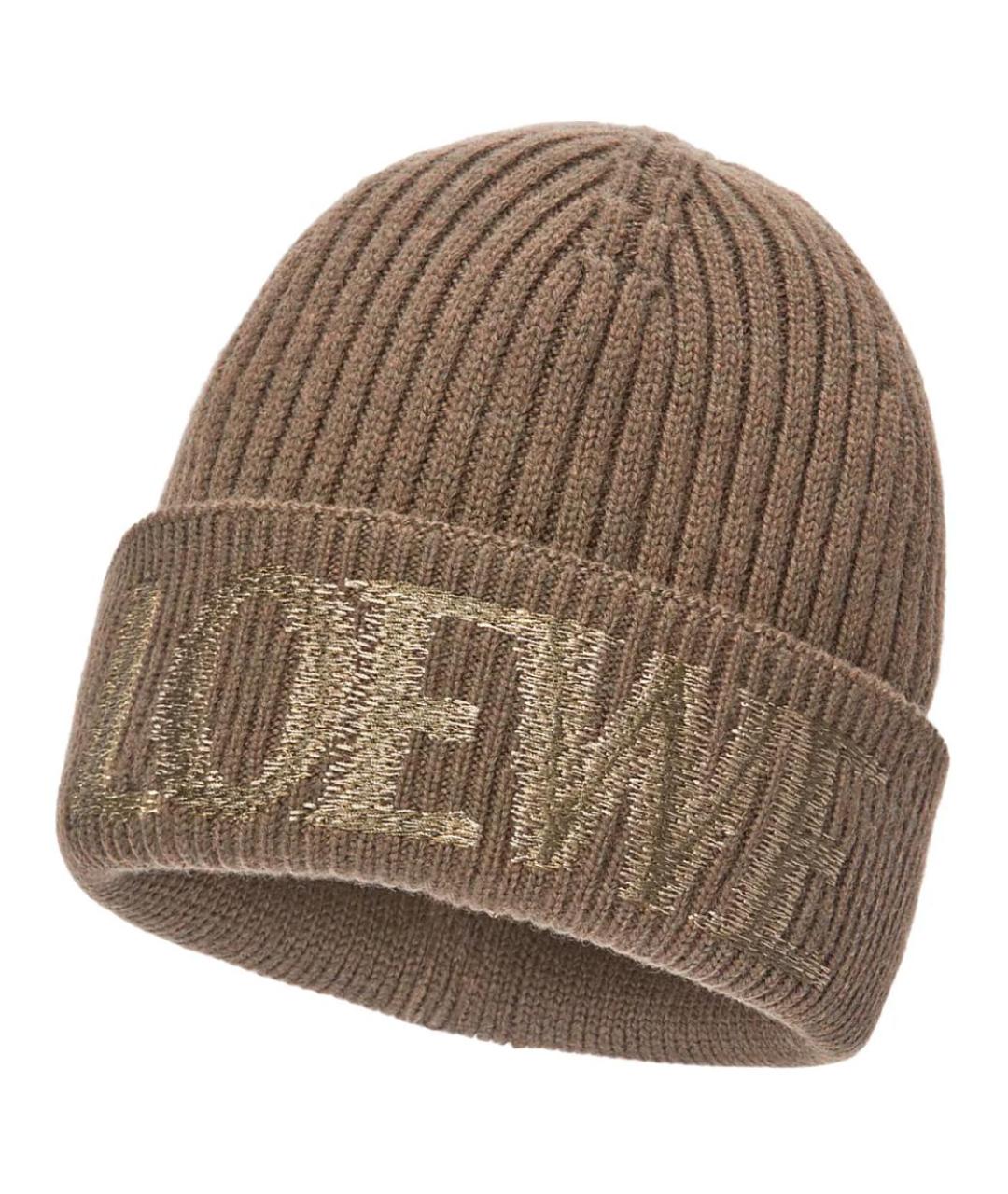 LOEWE Бежевая шерстяная шапка, фото 2