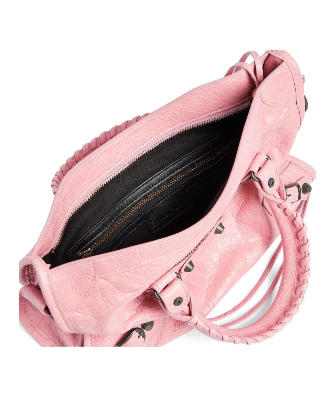 BALENCIAGA Розовая кожаная сумка тоут, фото 5