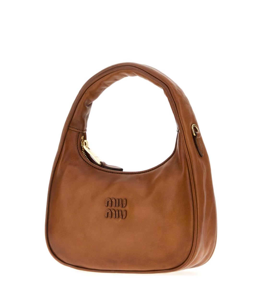 MIU MIU Бежевая замшевая сумка с короткими ручками, фото 2