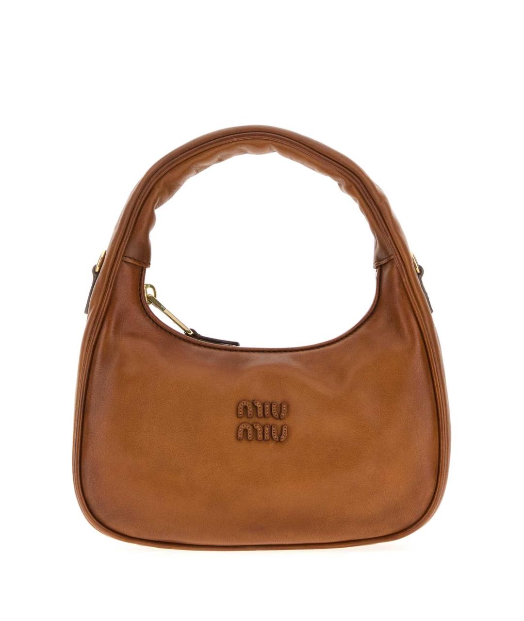 MIU MIU Бежевая замшевая сумка с короткими ручками, фото 1