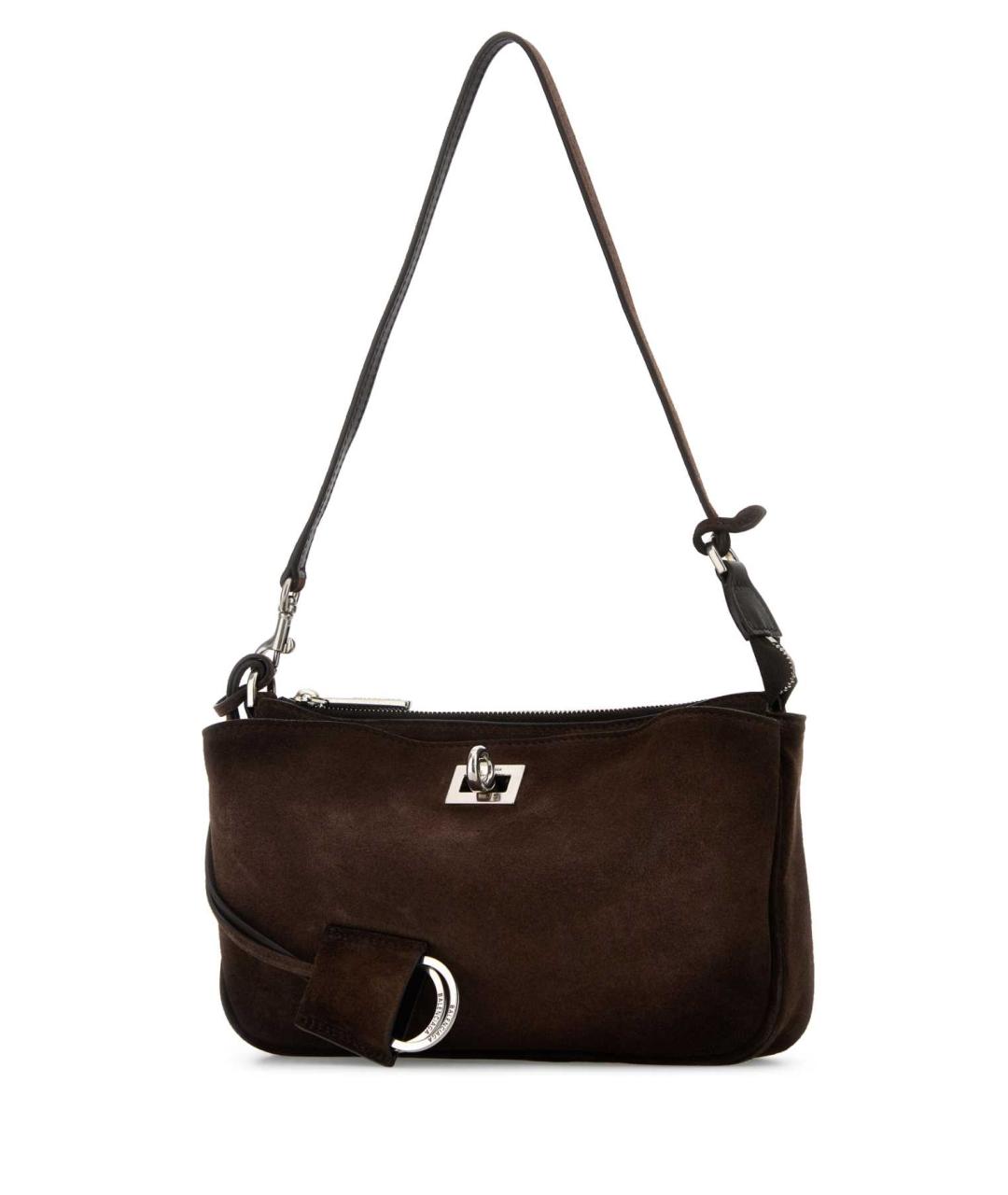 BALENCIAGA Коричневая кожаная сумка через плечо, фото 2