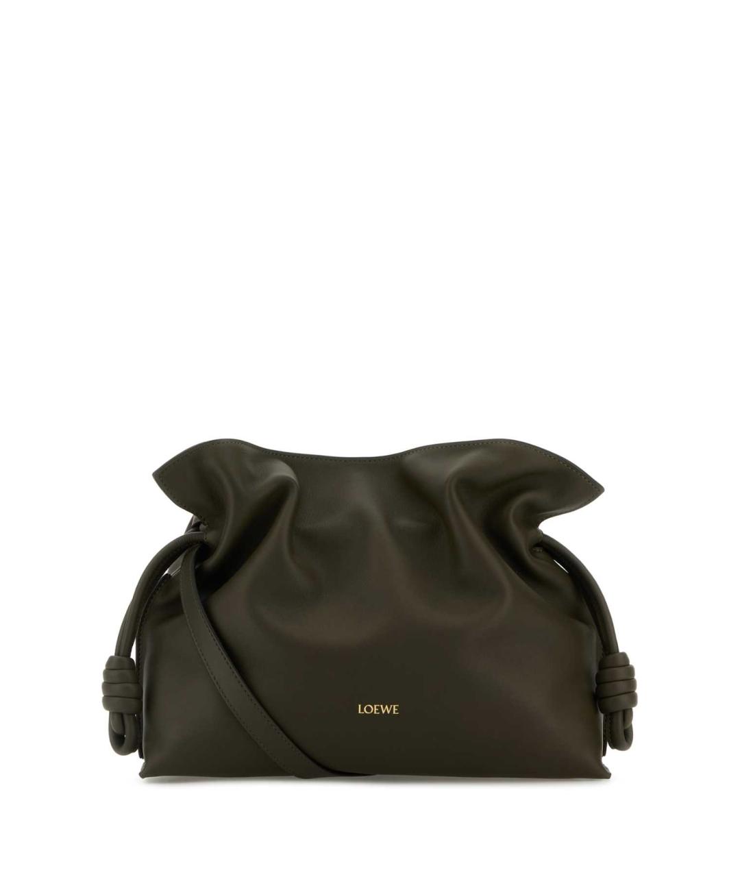 LOEWE Зеленая кожаная сумка с короткими ручками, фото 1