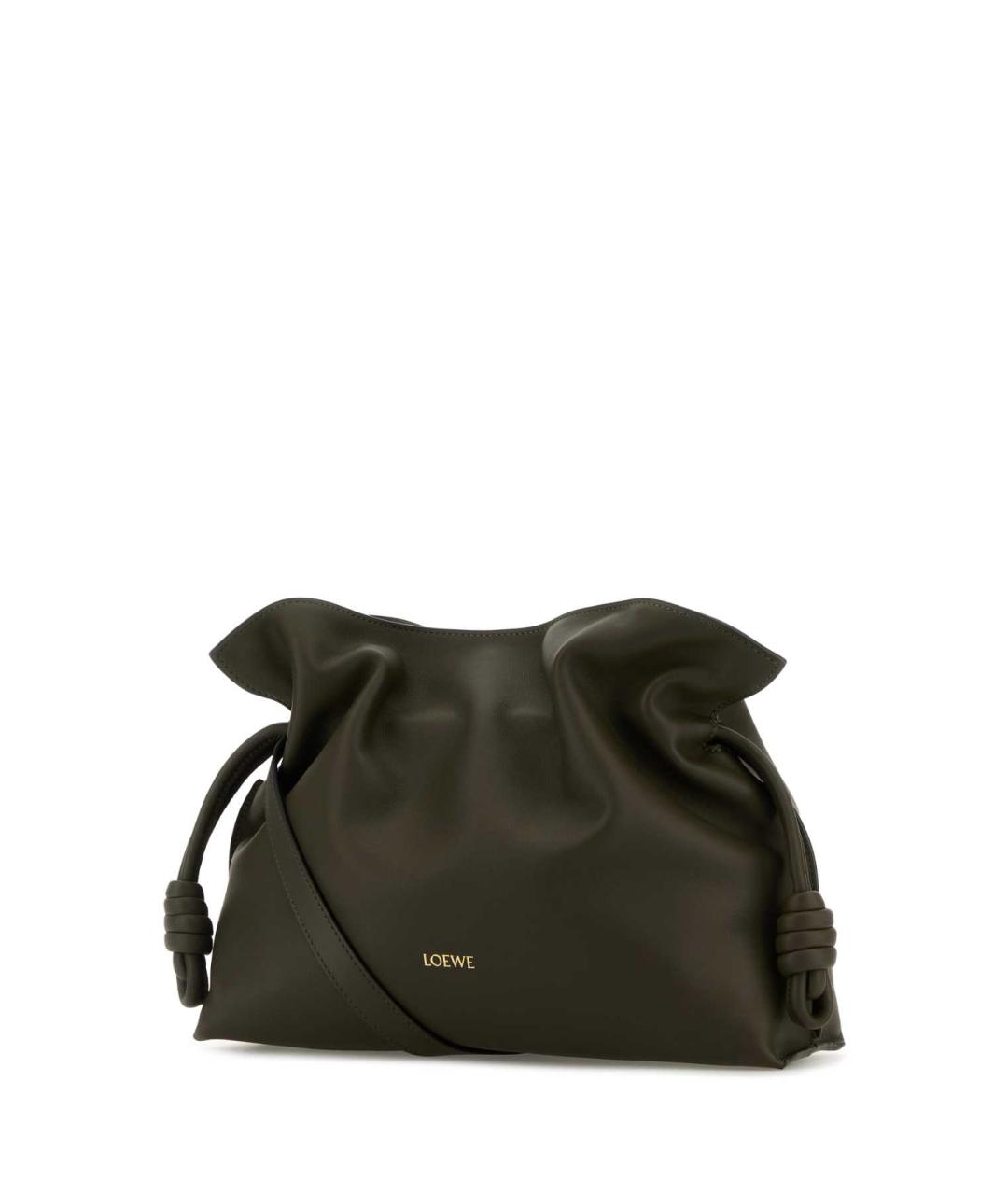 LOEWE Зеленая кожаная сумка с короткими ручками, фото 2
