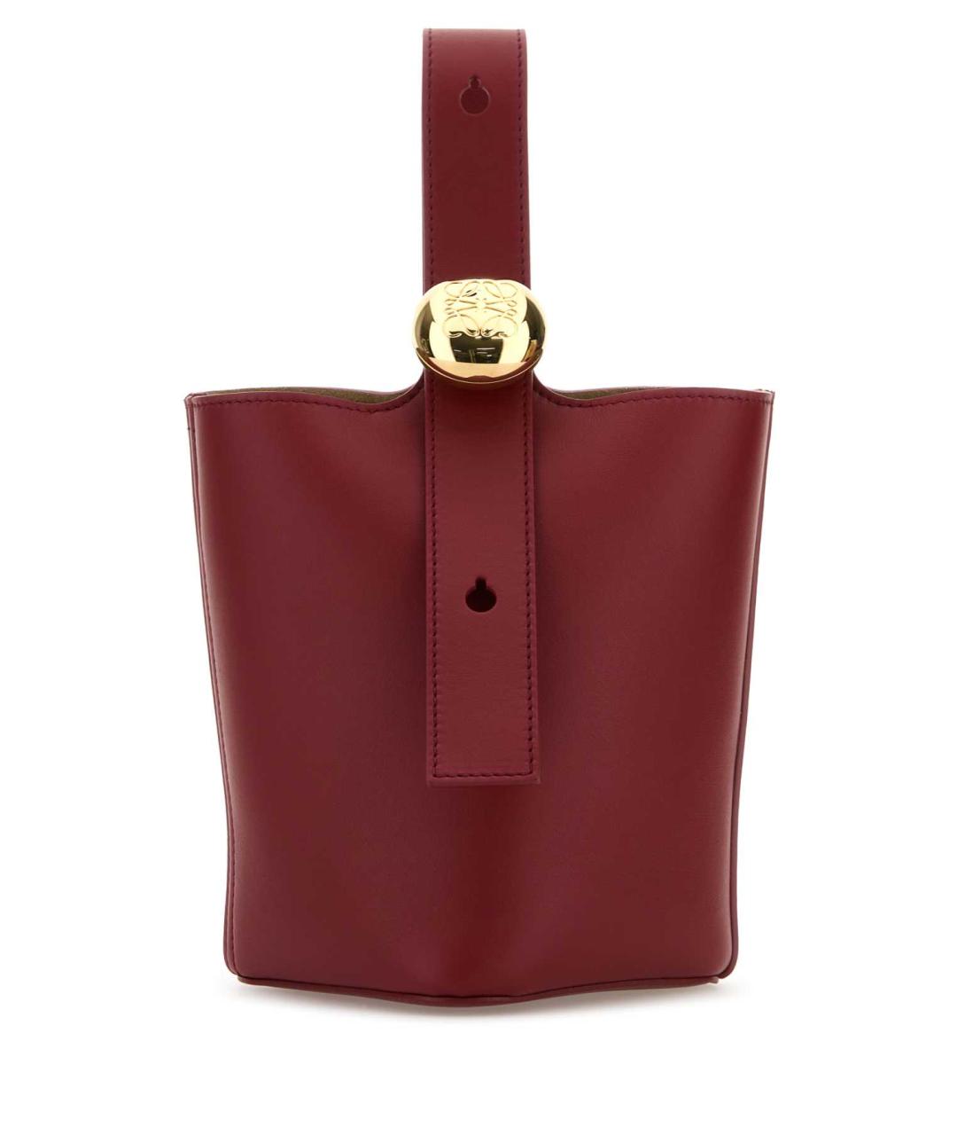 LOEWE Красная кожаная сумка с короткими ручками, фото 1