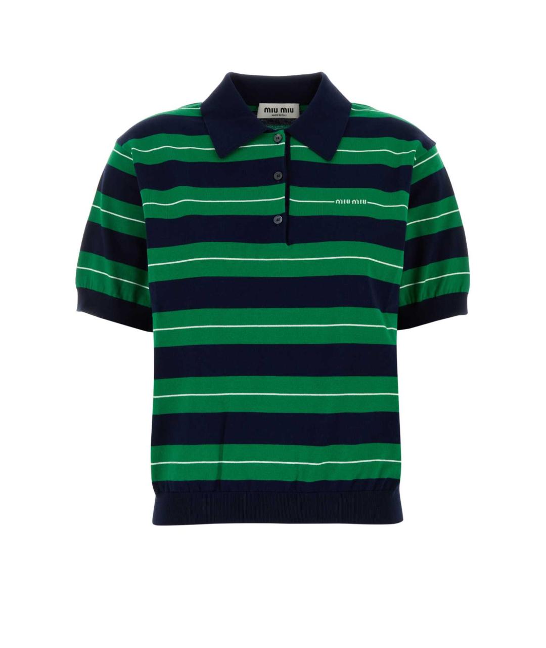 MIU MIU Мульти хлопковая футболка, фото 1