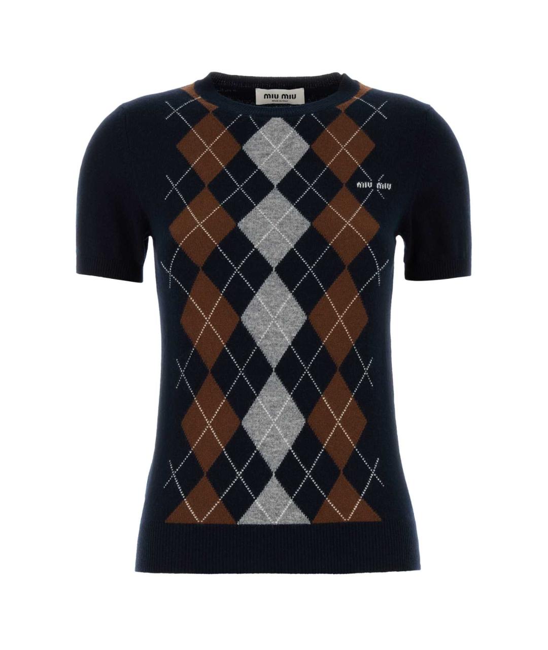 MIU MIU Синий шерстяной джемпер / свитер, фото 1