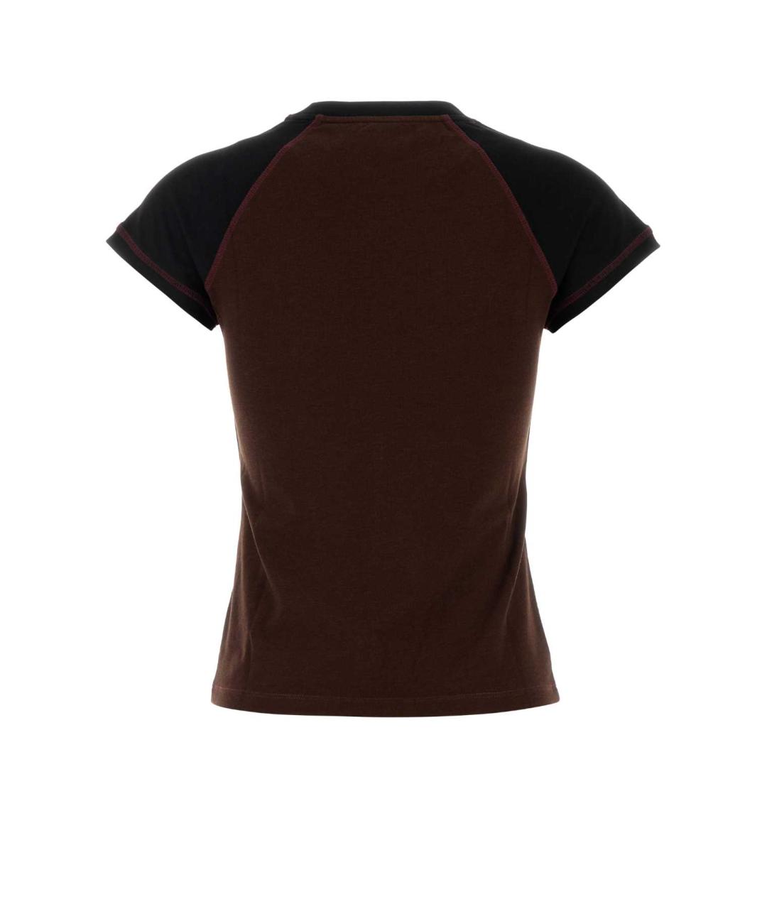 LOEWE Коричневая хлопковая футболка, фото 2