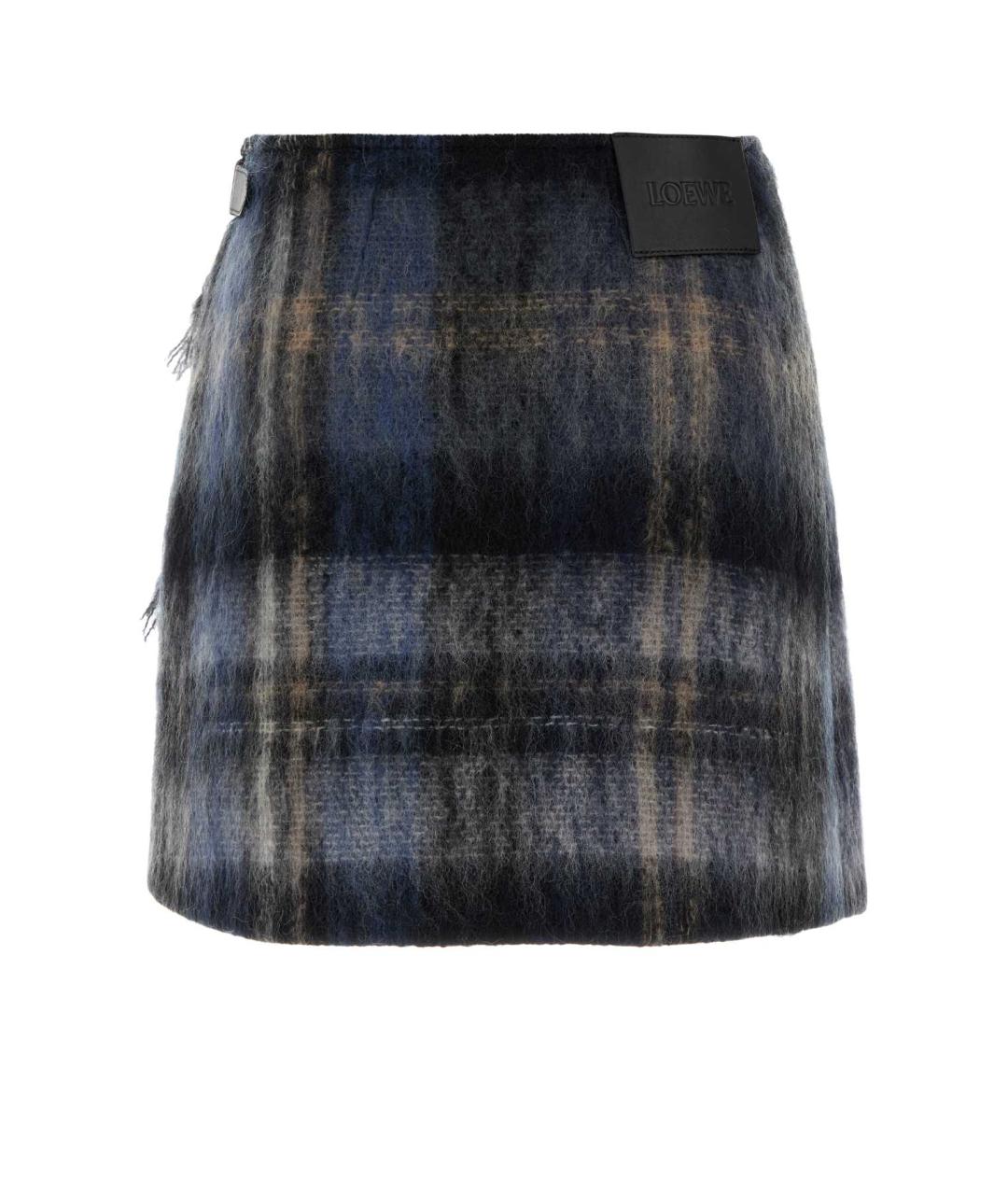 LOEWE Мульти шерстяная юбка мини, фото 2