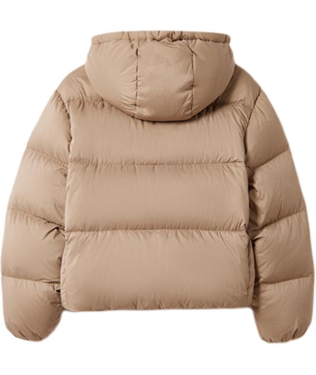 MIU MIU Бежевый полиэстеровый пуховик, фото 2