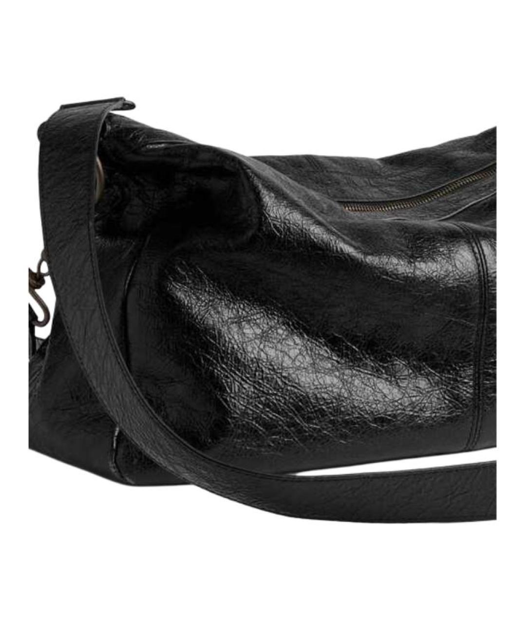 BALENCIAGA Черная кожаная сумка на плечо, фото 5