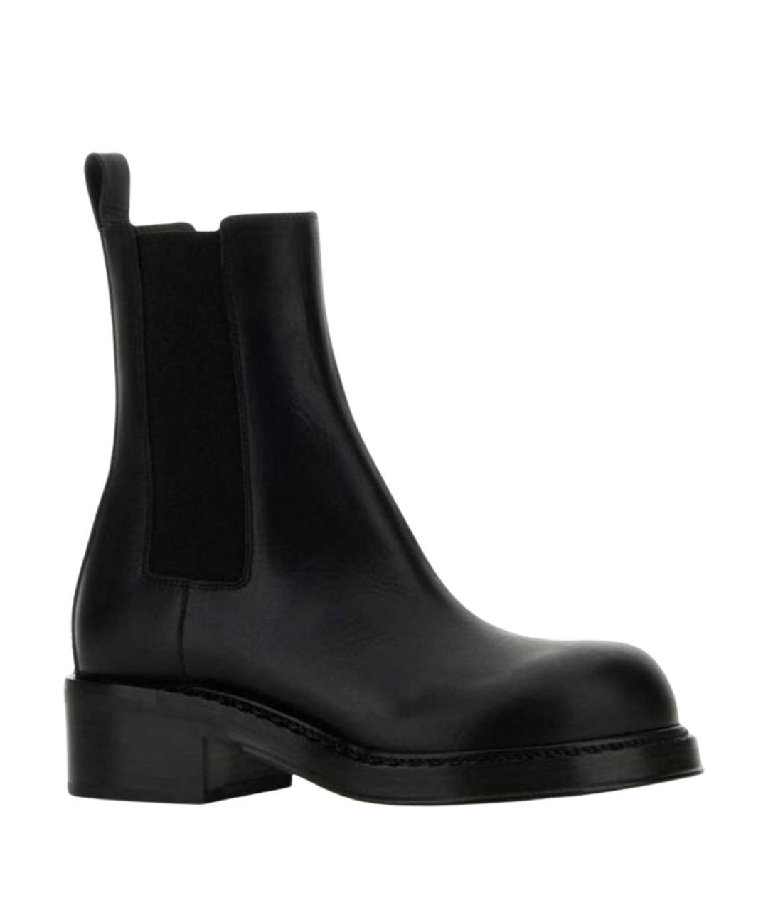 BOTTEGA VENETA Черные кожаные ботинки, фото 1