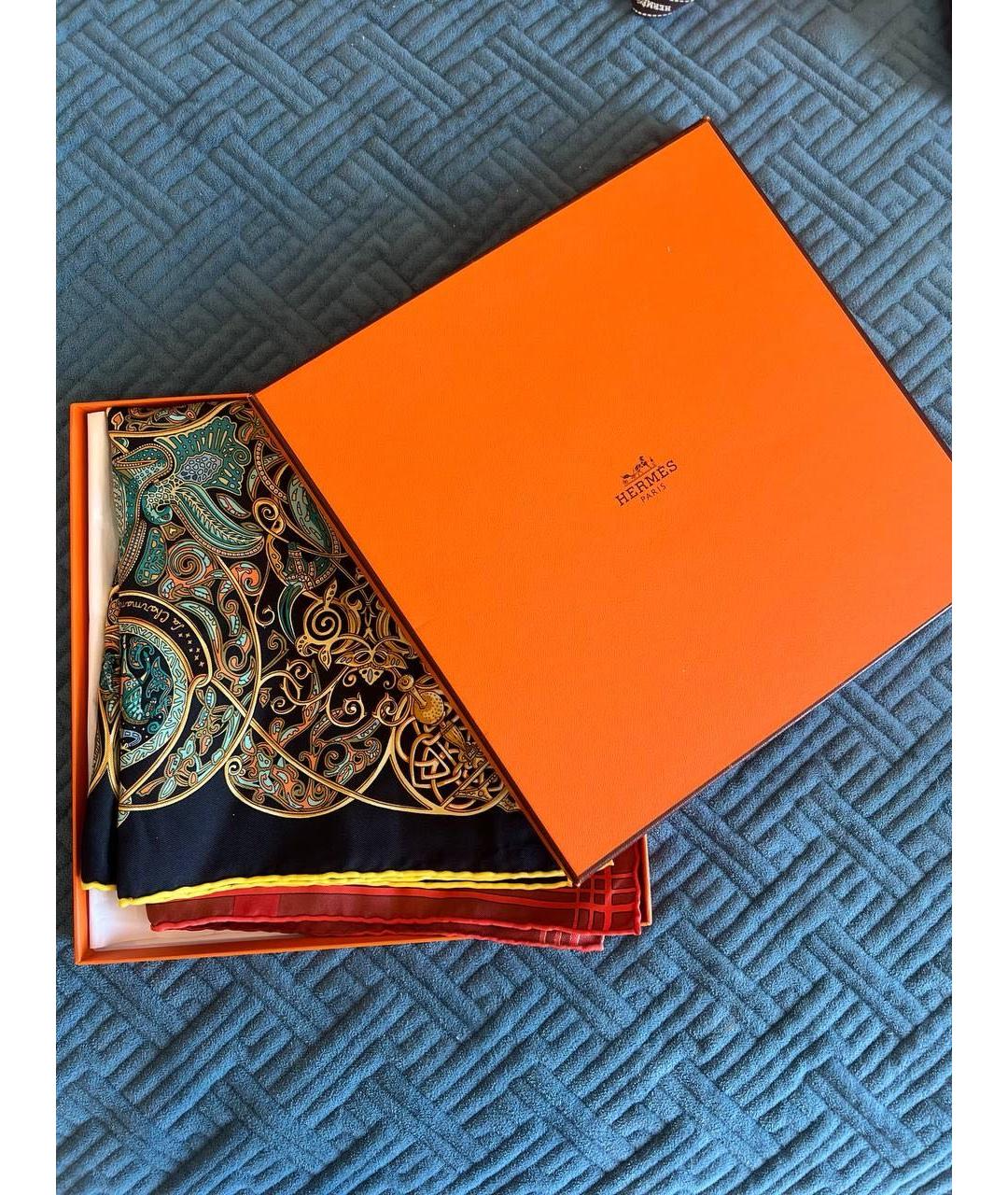 HERMES Мульти шелковый платок, фото 4