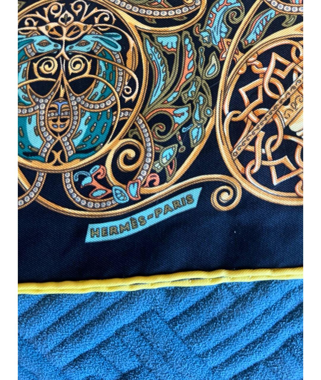 HERMES Мульти шелковый платок, фото 5