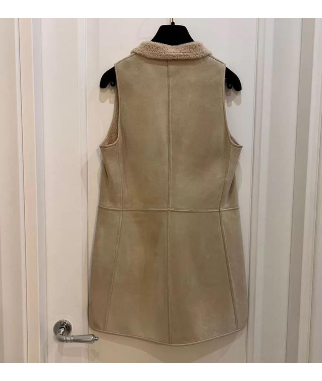 LORO PIANA Бежевый замшевый жилет, фото 2