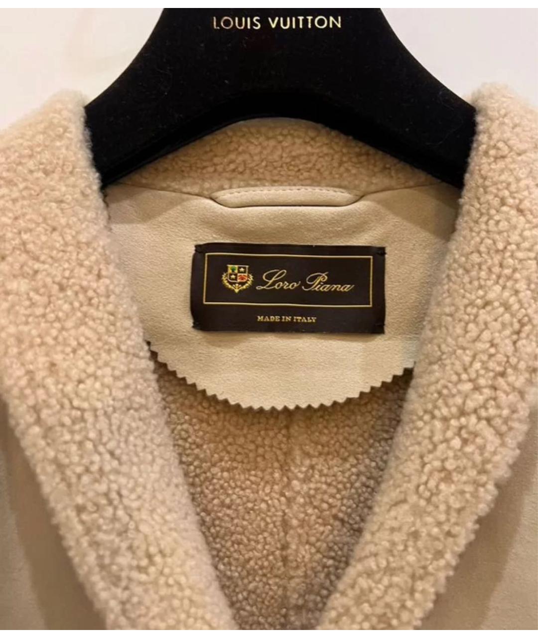 LORO PIANA Бежевый замшевый жилет, фото 3