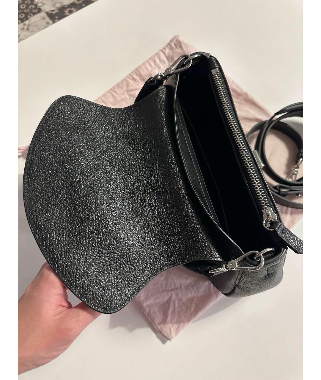 COCCINELLE Черная кожаная сумка с короткими ручками, фото 7