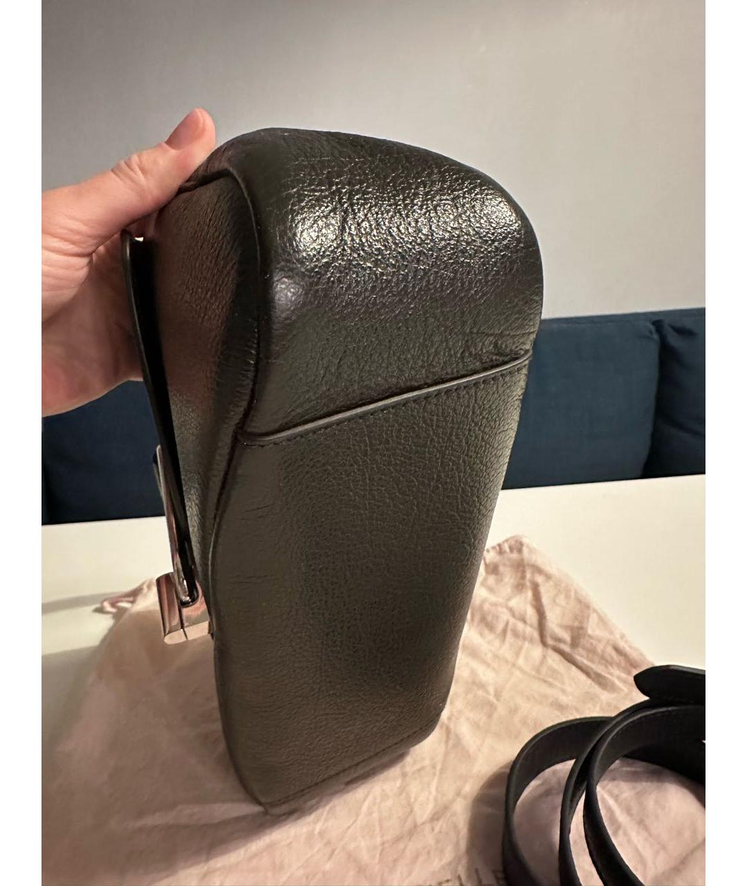 COCCINELLE Черная кожаная сумка с короткими ручками, фото 5