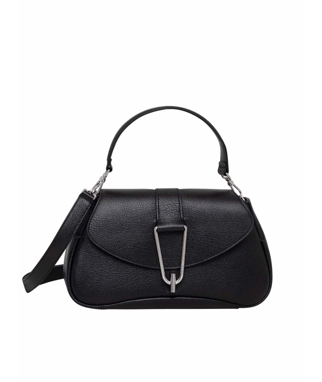 COCCINELLE Черная кожаная сумка с короткими ручками, фото 8