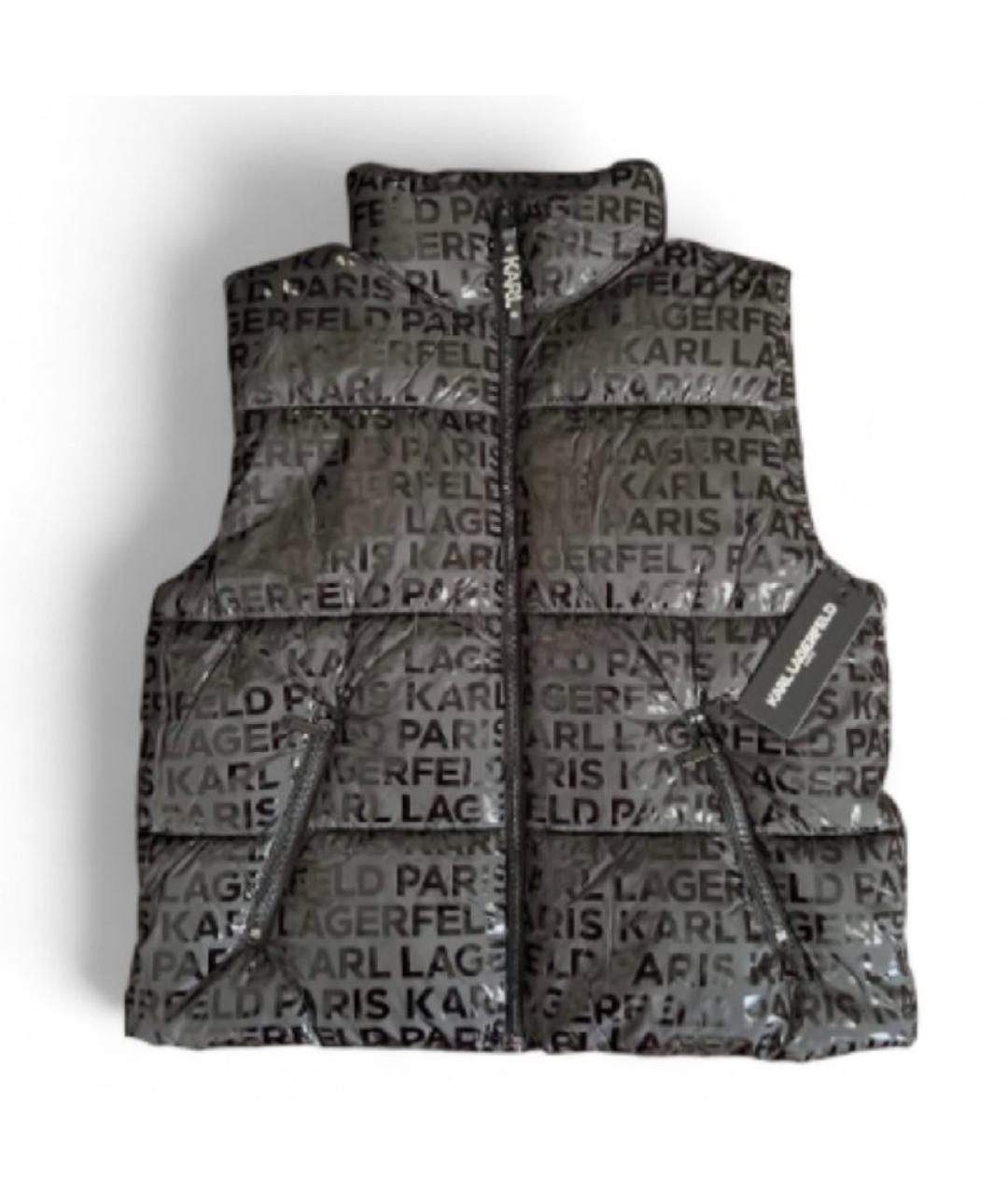KARL LAGERFELD Черный полиэстеровый жилет, фото 3