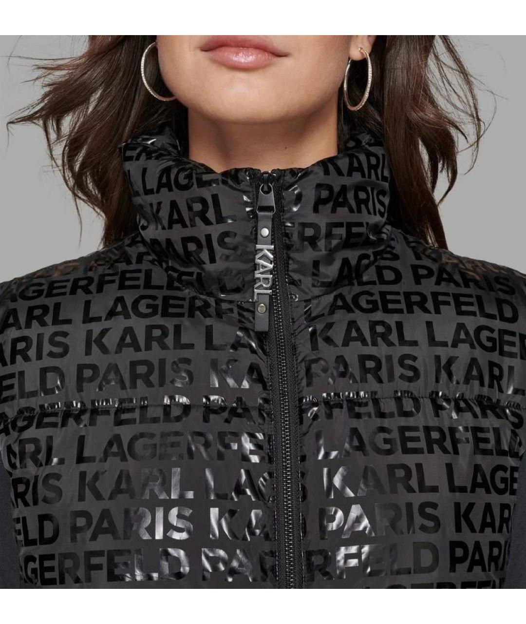 KARL LAGERFELD Черный полиэстеровый жилет, фото 2