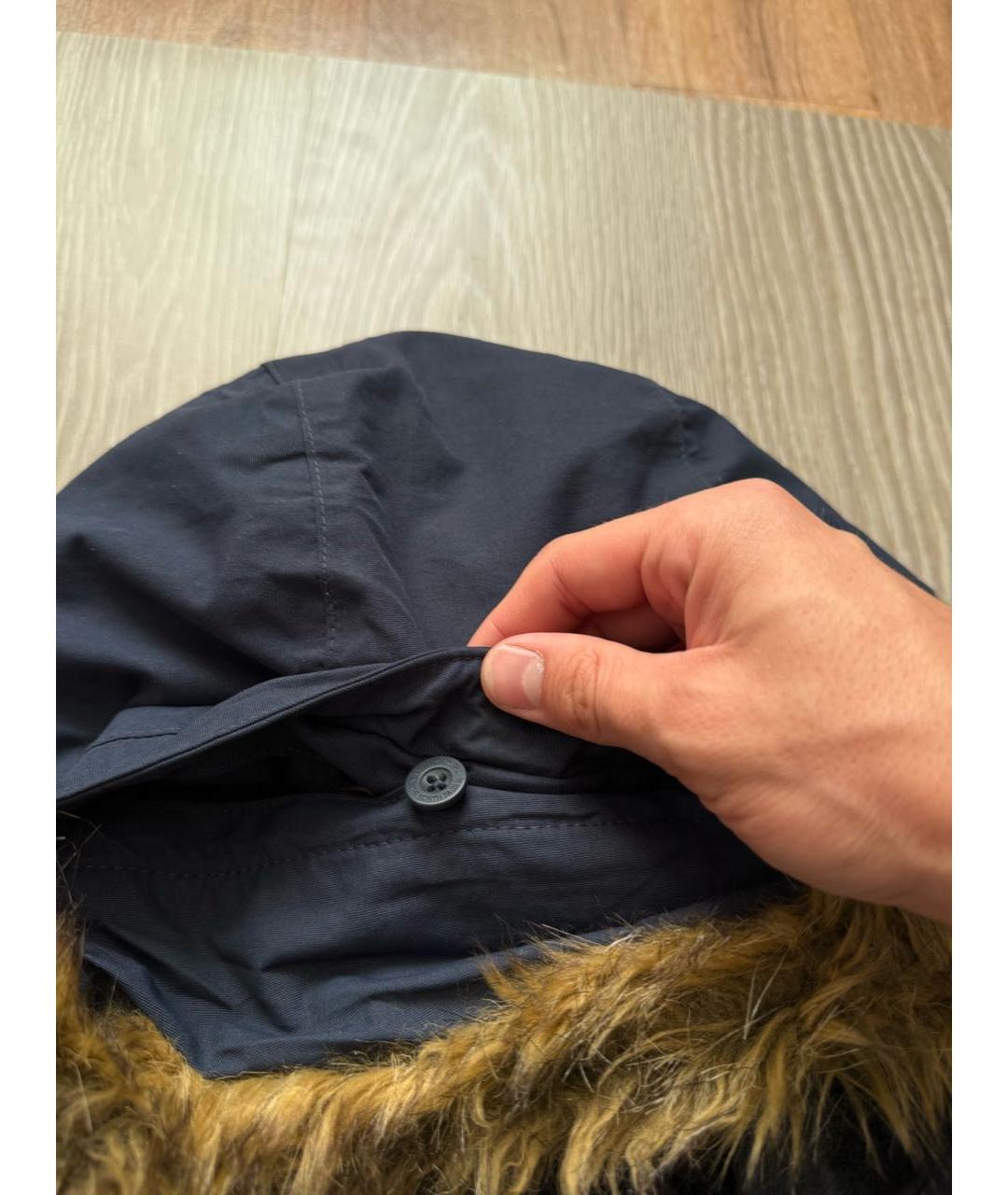 THE NORTH FACE Синий полиэстеровый пуховик, фото 3