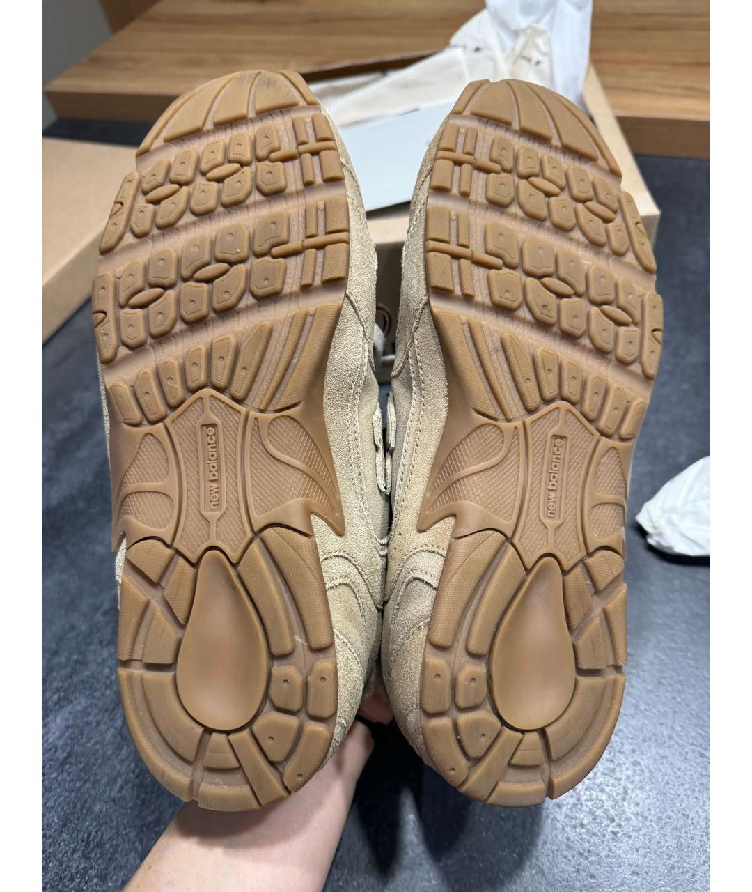 MIU MIU Бежевые замшевые кроссовки, фото 6