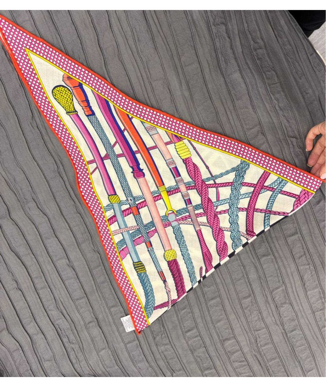 HERMES Мульти кашемировый платок, фото 3