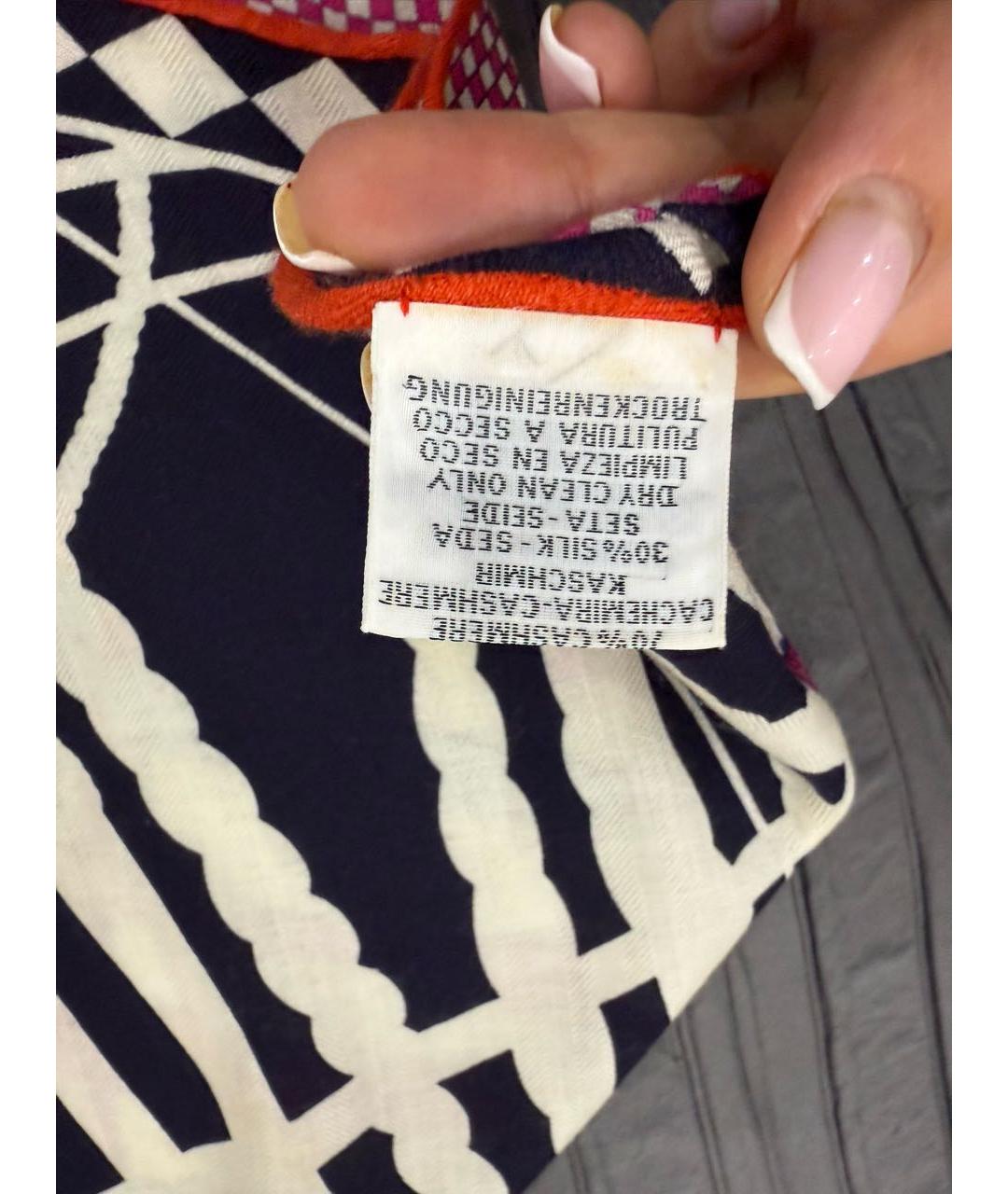 HERMES Мульти кашемировый платок, фото 6