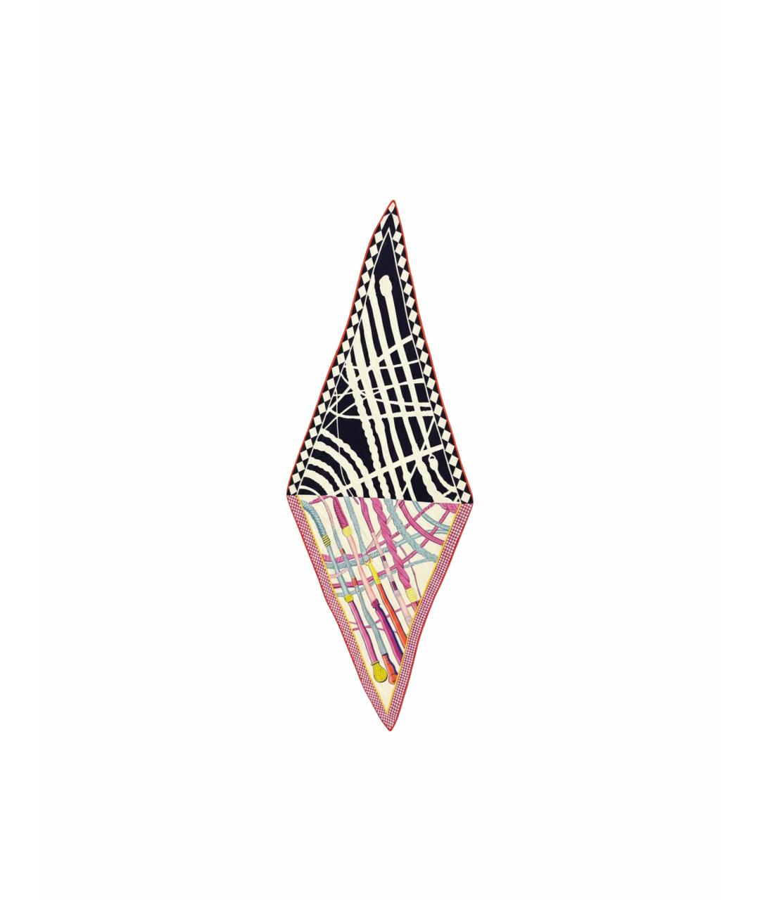 HERMES Мульти кашемировый платок, фото 1